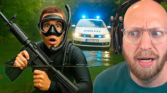 Finder gevær i sø & politiet kommer!