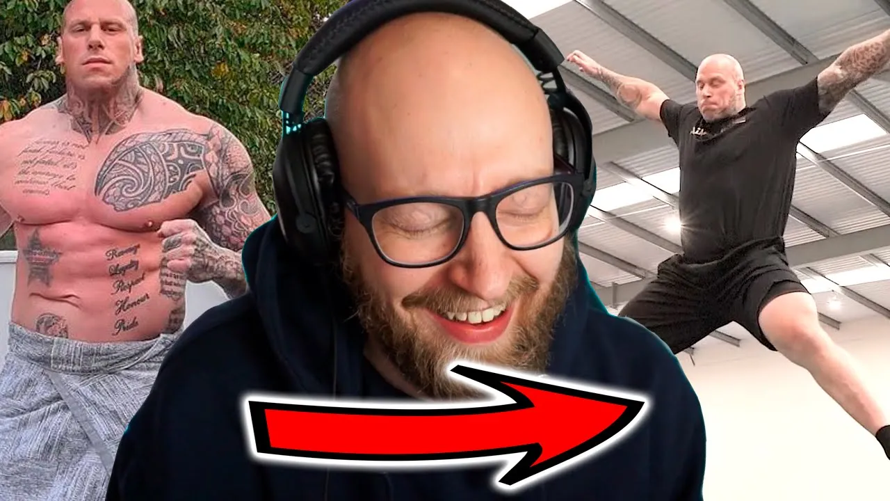 ENORM bodybuilder prøver gymnastik