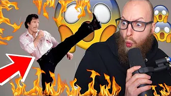 Johnni Gade Reagerer På: SYGT SPARK. Hårdt spark i løgene. Han sagde PIL AF til løget. (løgringe)