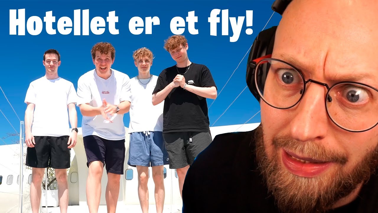 David besøger flyhotellet som Branco optog på