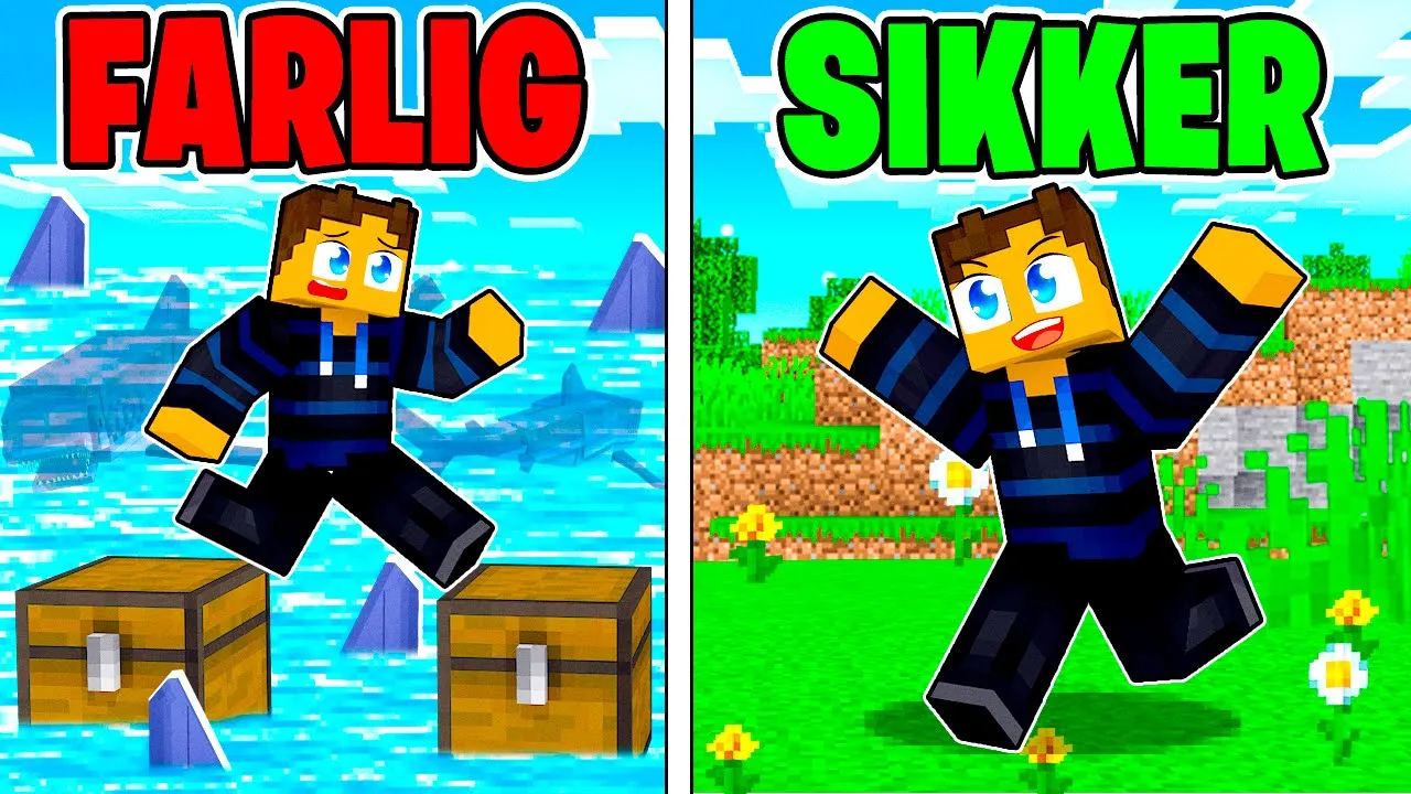 Hvilken Vej Vælger Du i Minecraft!? (Farlig vs. Sikker)