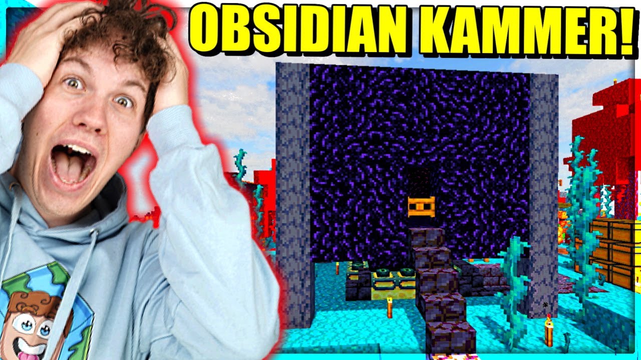 JEG BYGGER ET KÆMPE OBSIDIAN KAMMER TIL MIN ONE BLOCK!! - Dansk One Block #18