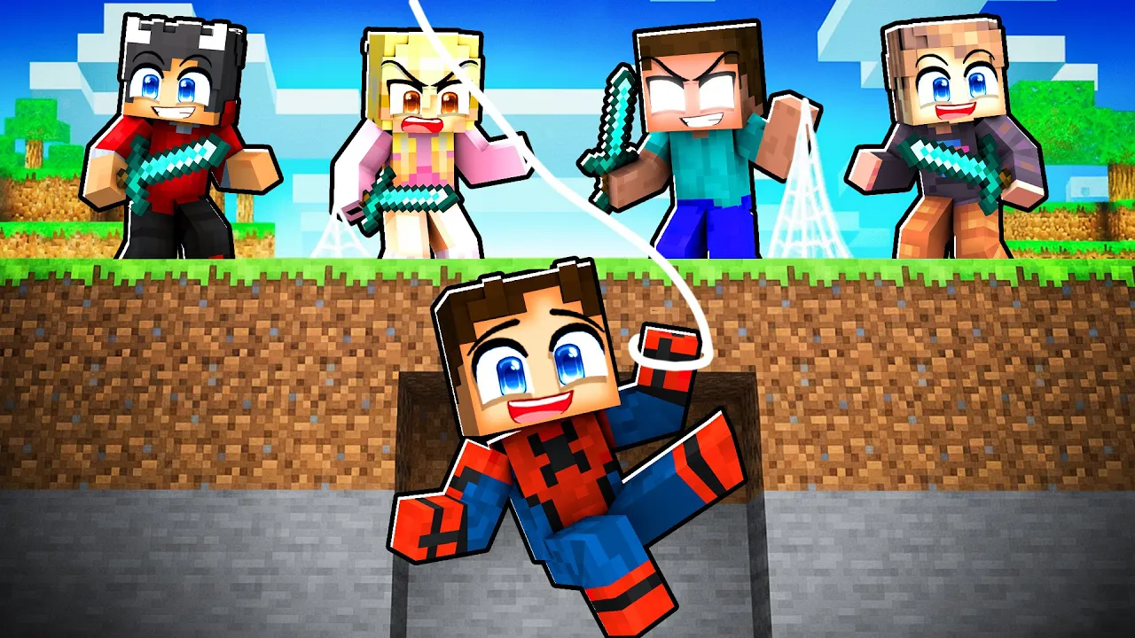 Minecraft Manhunt som Spiderman Imod Kendte Youtubere!