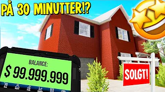 SÅ MANGE PENGE TJENTE JEG PÅ KUN 30 MINUTTER!! - Dansk House Flipper