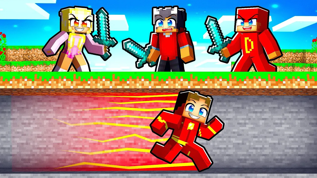 3 YOUTUBERE vs 1 SPEEDRUNNER i Minecraft!