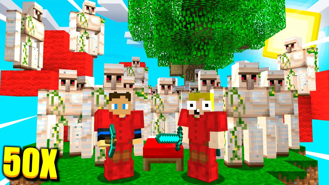 VI SPAWNER 50 IRON GOLEMS I BEDWARS!! - (Med TrierGaming)