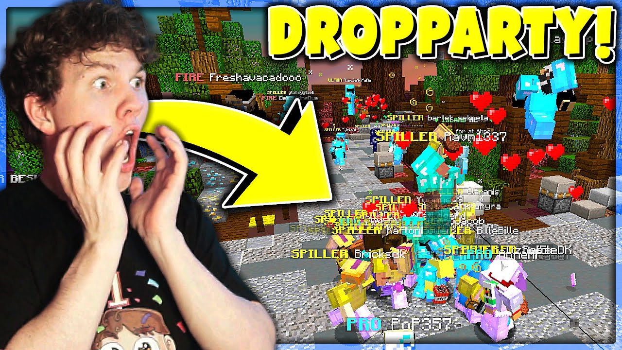 JEG HOLDTE ET DROPPARTY FOR OVER 1000KR PÅ MIN SERVER!! - [FireCraft]