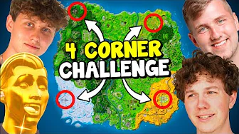 OG Fortnite 4 Corner Challenge! (Med GoldenJ, Shadys & AndersB2000)