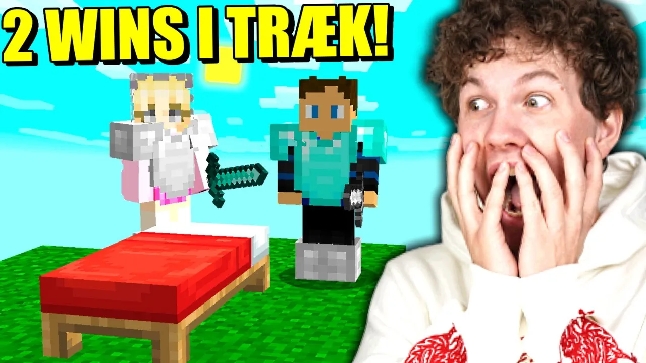 VINDER 2 BEDWARS GAMES I TRÆK MED MIN KÆRESTE!! - Dansk Minecraft