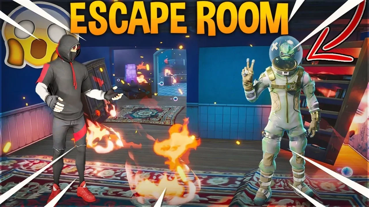 KAN VI SLIPPE UD!? (ESCAPE ROOM!!) - Dansk Fortnite