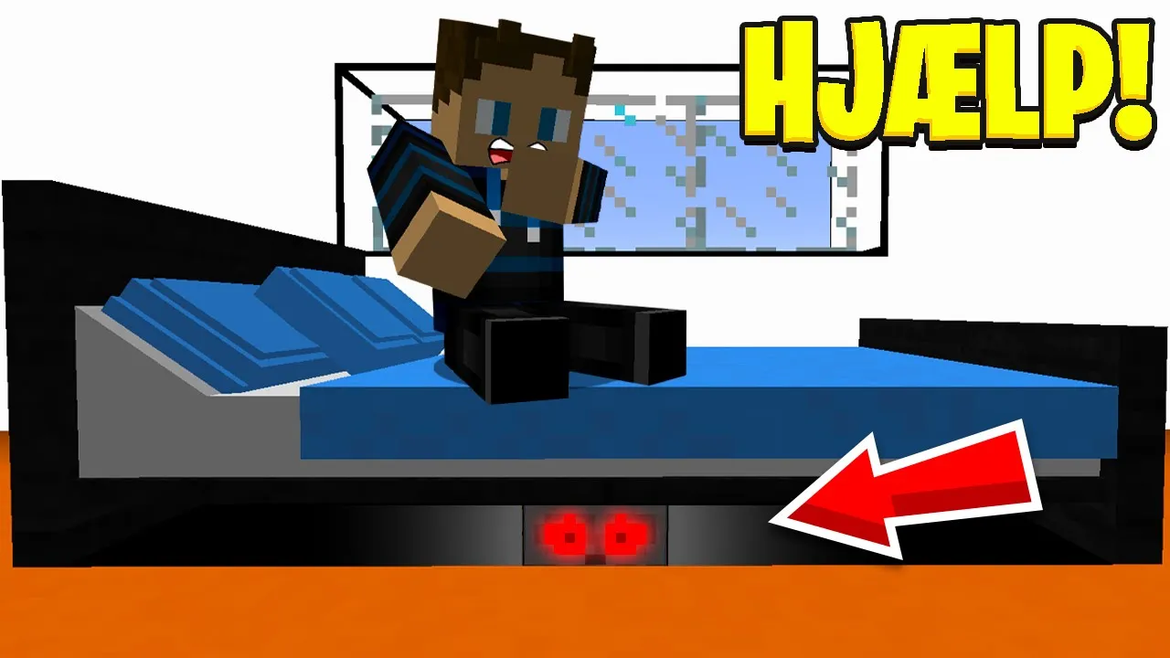 Der Er Et Monster Under Min Seng I Minecraft!
