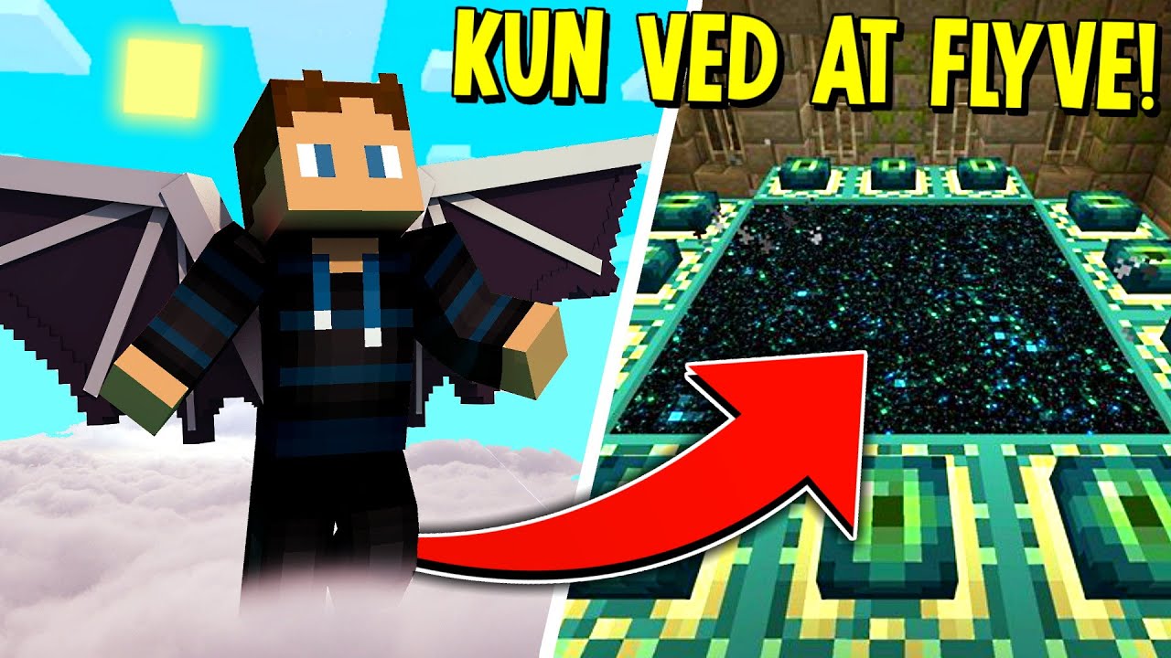 Så, Jeg klarede Minecraft KUN ved at flyve med Elytras...