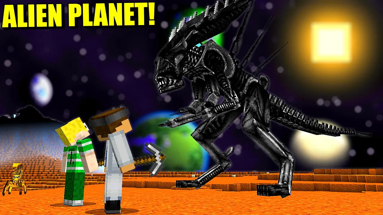 VI STYRTER NED PÅ EN ALIEN PLANET!! - Dansk Minecraft Titanic #15