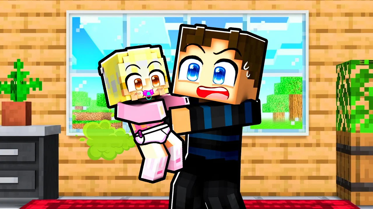 Nat Bliver Forvandlet til en Baby i Minecraft!