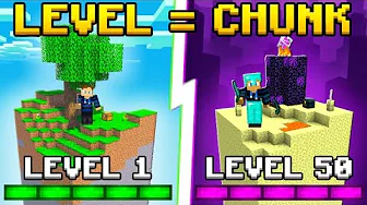Minecraft, Men LEVEL UP = NY CHUNK