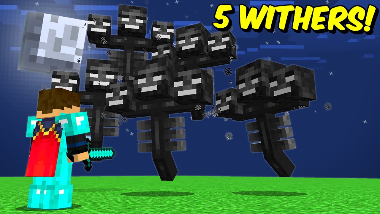 SPAWNER 5 WITHER BOSSER PÅ SAMME TID!! - Prank Wars #31
