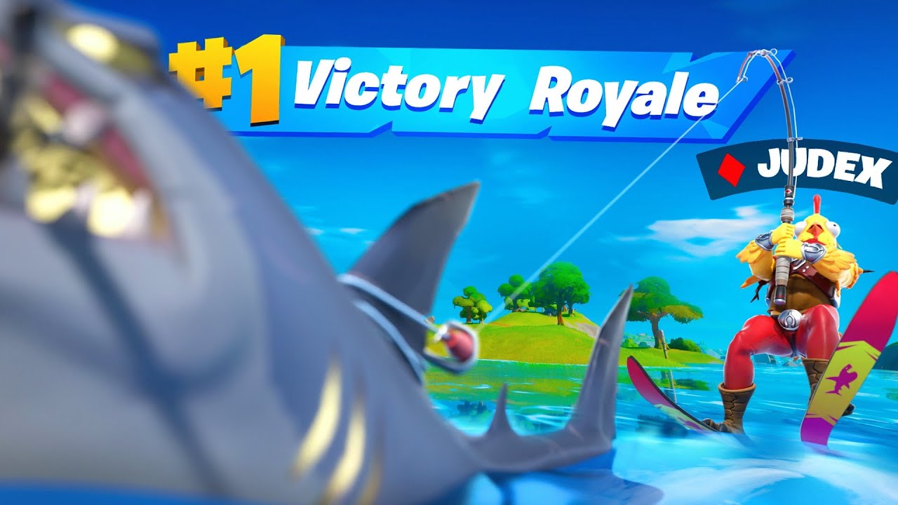 Jeg vandt i Fortnite KUN ved at ride på en Haj!