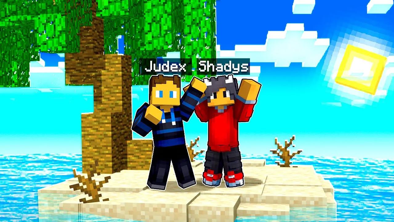 Strandet På En ØDE Ø Med Shadys I Minecraft!
