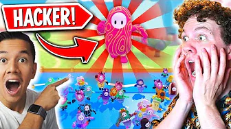 VI VANDT OVER EN HACKER I FALL GUYS MED MAXSA!! - Dansk Fall Guys