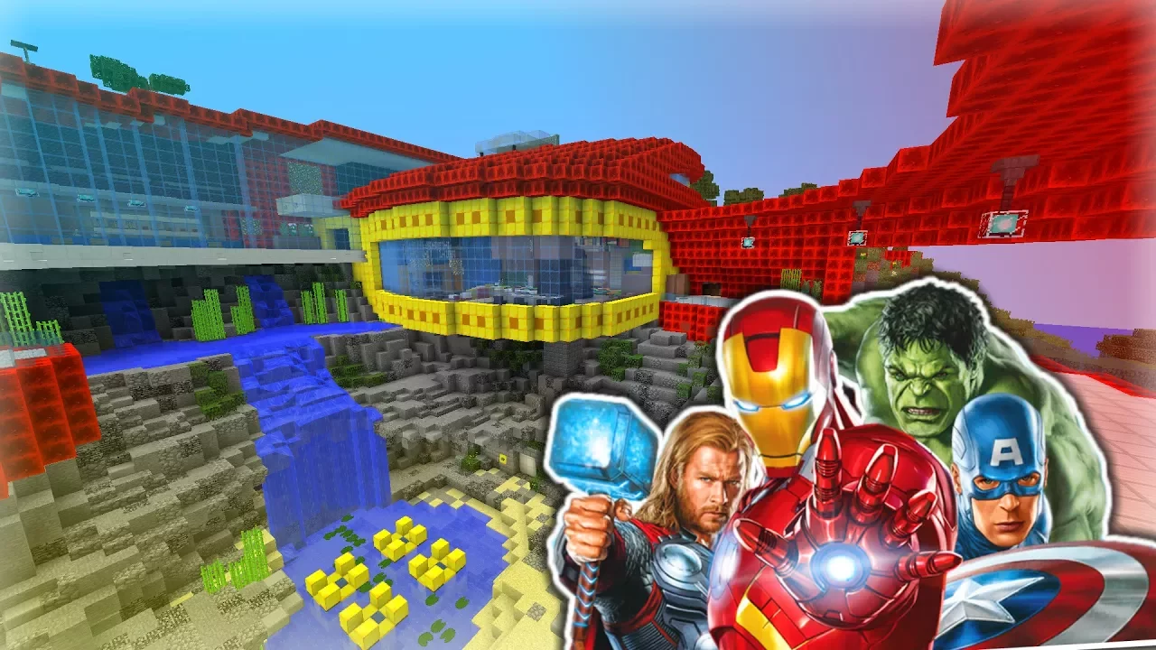 AVENGERS REDSTONE HUS I MINECRAFT!!