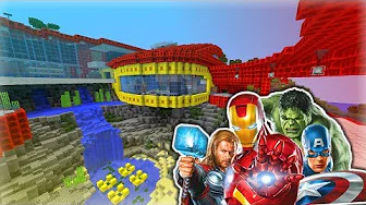 AVENGERS REDSTONE HUS I MINECRAFT!!