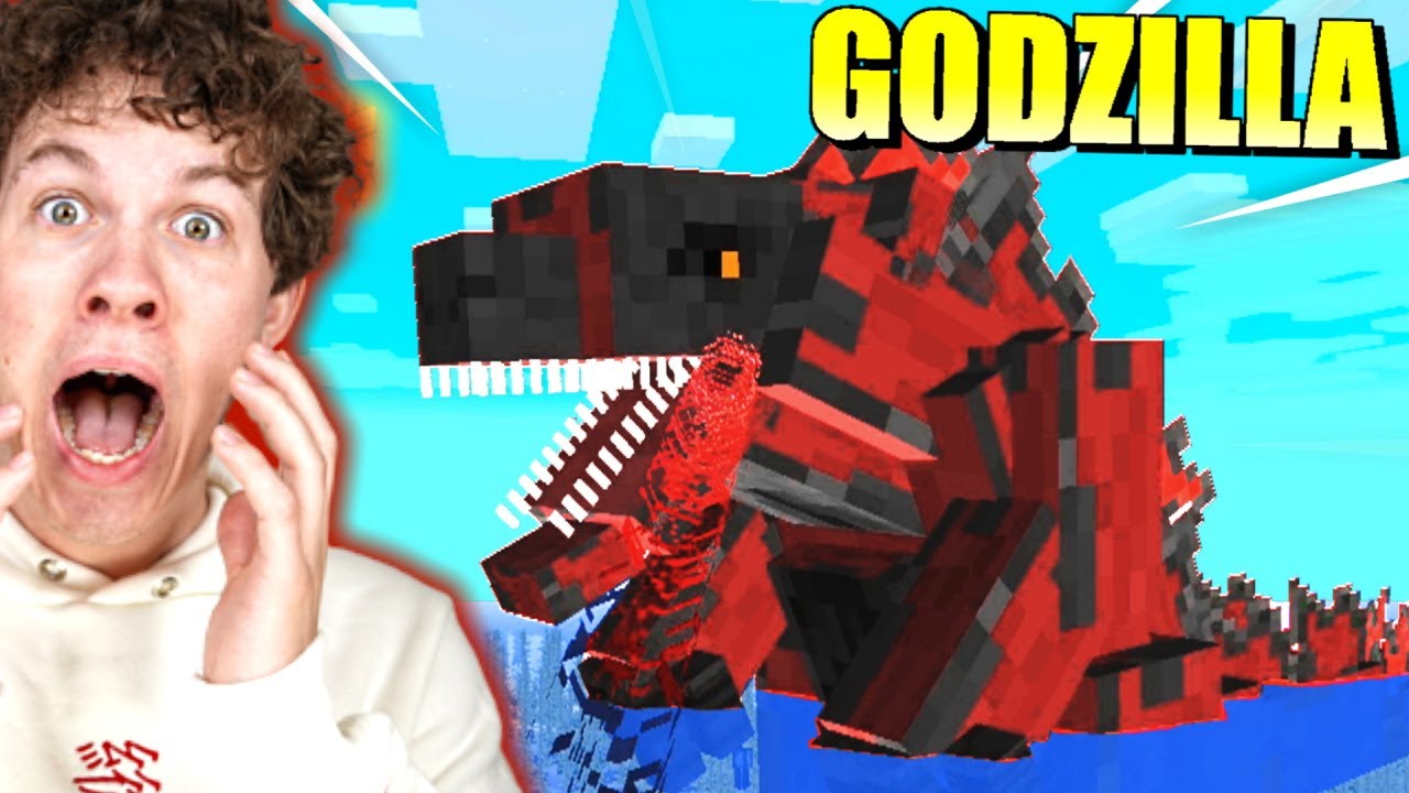 JEG KÆMPER IMOD DEN RIGTIGE GODZILLA I MINECRAFT!!