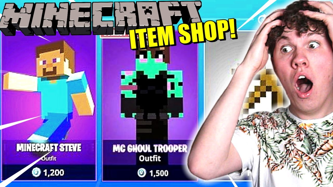 EN FORTNITE ITEMSHOP I MINECRAFT!! - Skyblock S3 #5