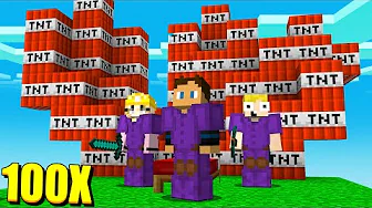 VI SKAFFER 100 TNT I BEDWARS!! - (Med TrierGaming & Natasja)