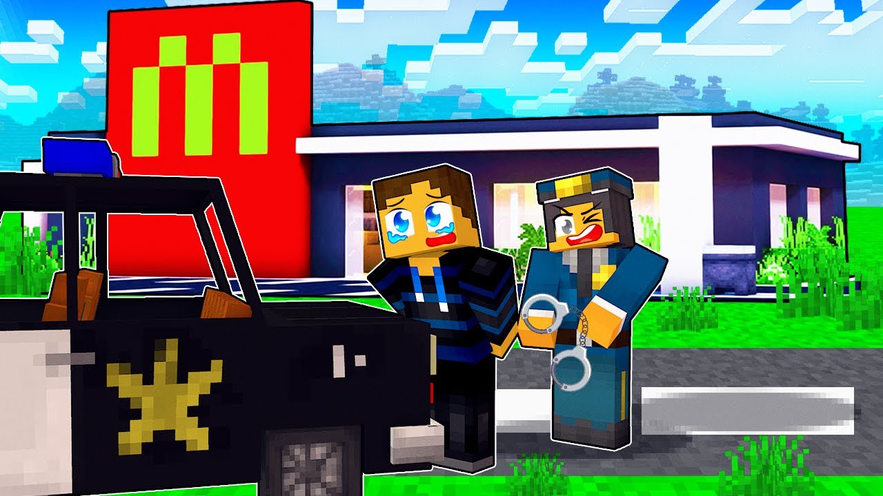 Jeg Bliver Anholdt foran McDonalds i Minecraft!