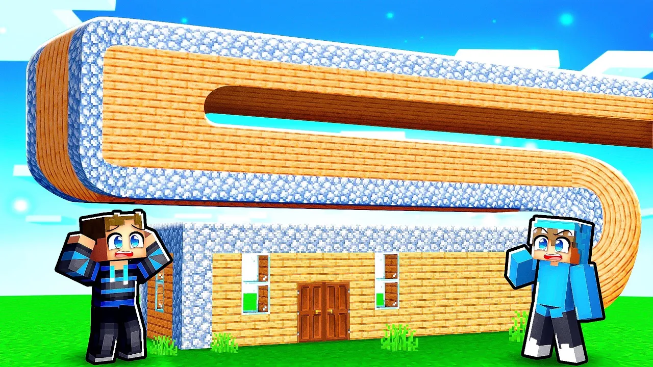 Jeg Forlænger Frostys Hus indtil Han Opdager Mig i Minecraft!