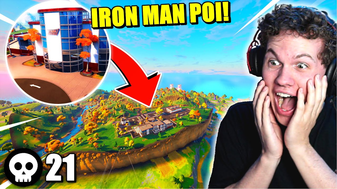JEG LANDER VED DET NYE IRON MAN POI OG VINDER!! - Dansk Fortnite