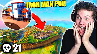 JEG LANDER VED DET NYE IRON MAN POI OG VINDER!! - Dansk Fortnite