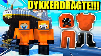 VI FINDER VILDE DYKKERDRAGTE OMBORD PÅ TITANIC!! - Dansk Minecraft Titanic #2
