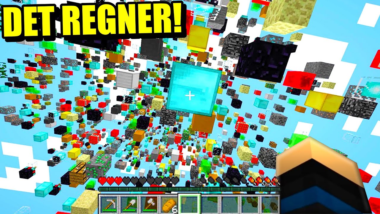 Minecraft, Men Det Regner Med Blocks!