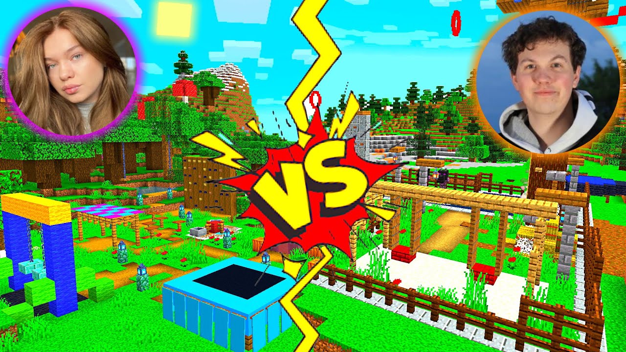 Hvem kan bygge det Sjoveste Legeland i Minecraft!? (Med min Kæreste)