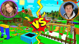 Hvem kan bygge det Sjoveste Legeland i Minecraft!? (Med min Kæreste)