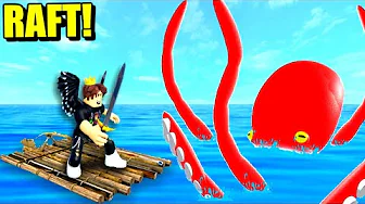 KÆMPE Blæksprutte Angriber Min Raft I Roblox!