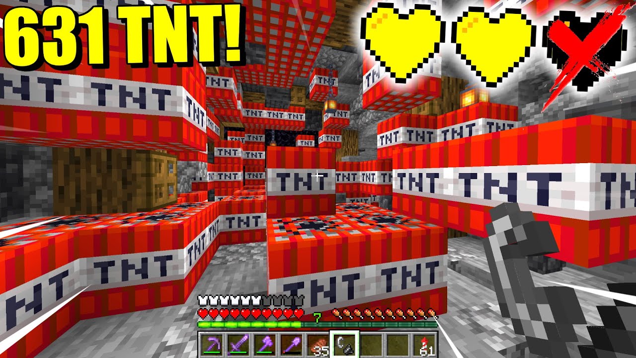 Så, Jeg sprang 631 TNT i min base, og mistede et liv... - Prank Wars #8