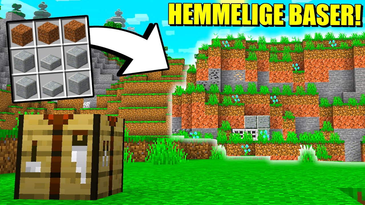 MAN KAN CRAFTE HEMMELIGE BASER I MINECRAFT!!