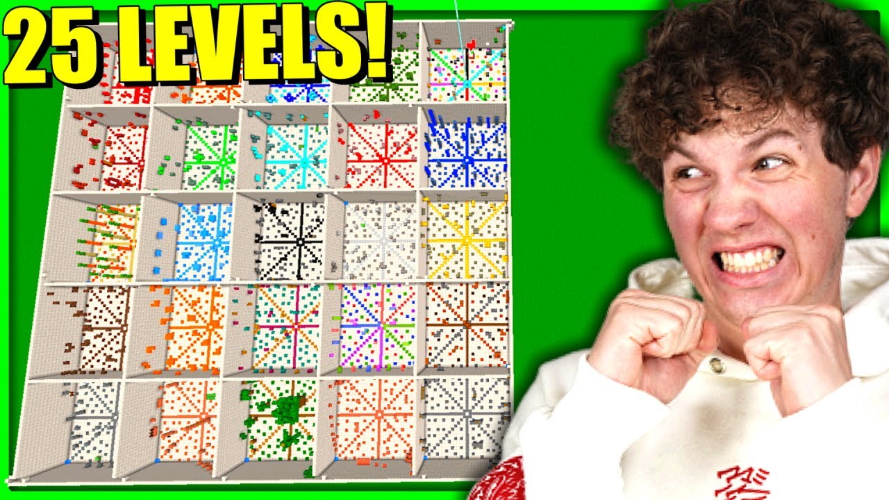 1 MINUT = 1 ARMBØJNING MED 25 PARKOUR LEVELS!! - Dansk Minecraft