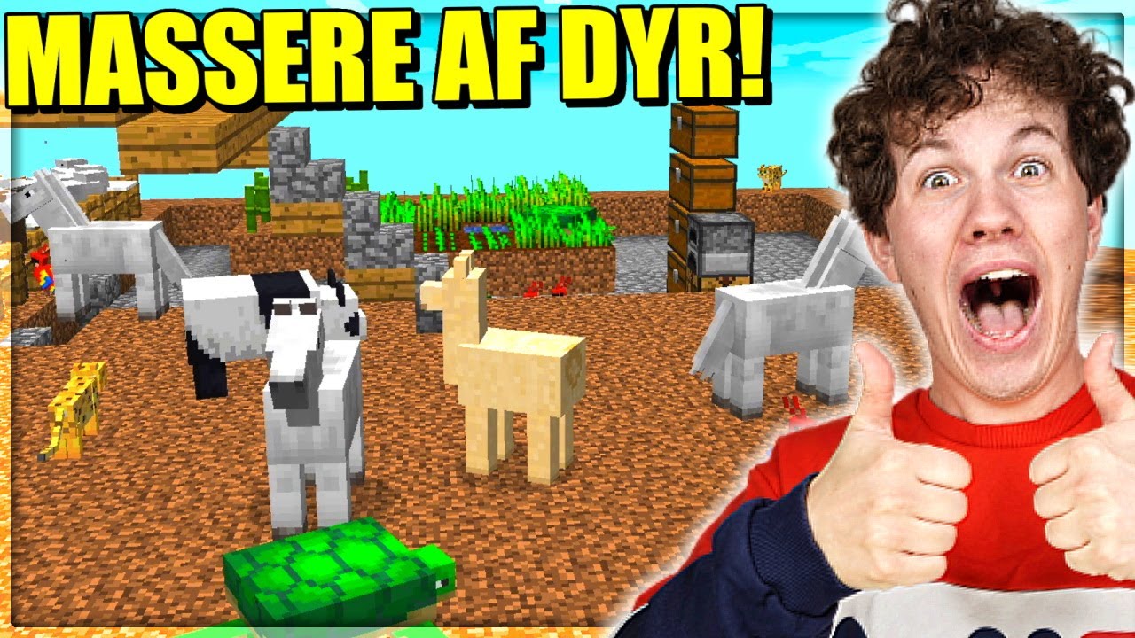 JEG FÅR SINDSSYGT MANGE KÆLEDYR!! - Dansk One Block #4