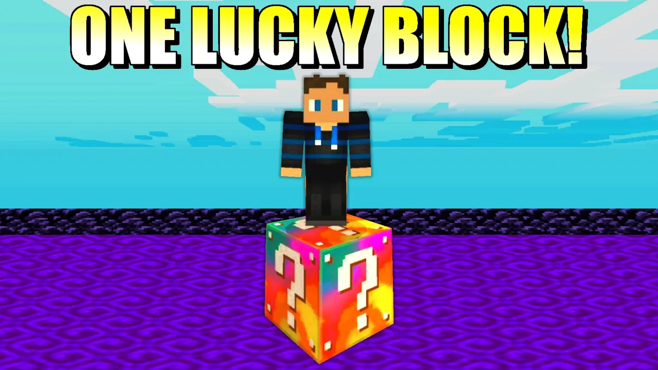JEG TAGER TIL NETHER I LUCKY ONEBLOCK!!
