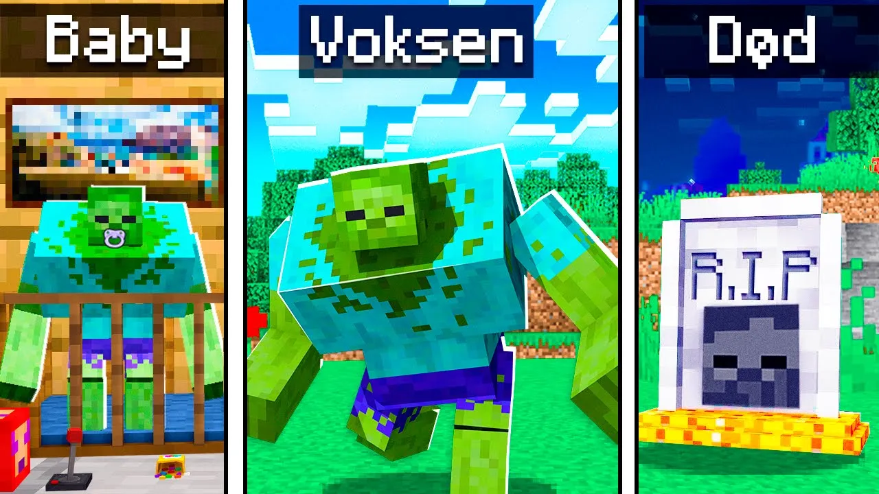 Vi Lever Et Helt Liv Som MUTANT ZOMBIE I Minecraft!