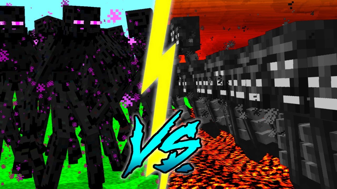 100 MUTANT ENDERMEN VS. 25 WITHERS I MINECRAFT!! - Dansk Minecraft