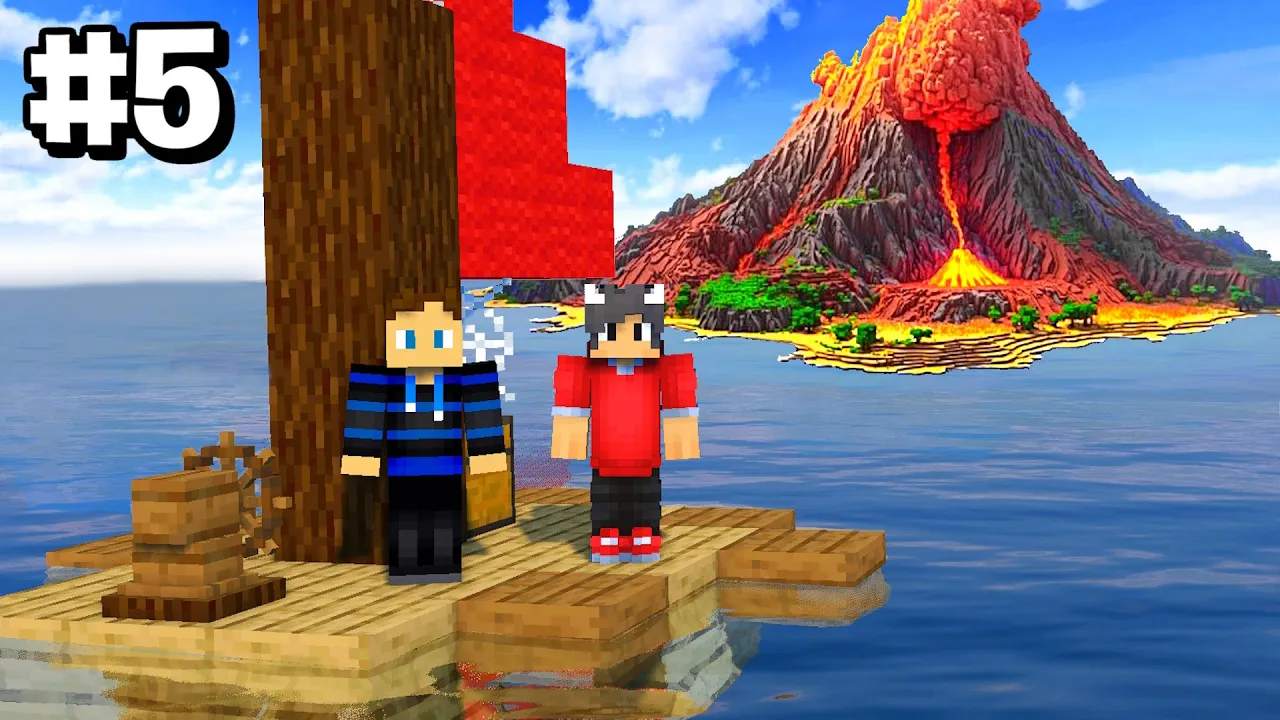 VI FLYGTER FRA ØEN! - Minecraft Vulkanen #5