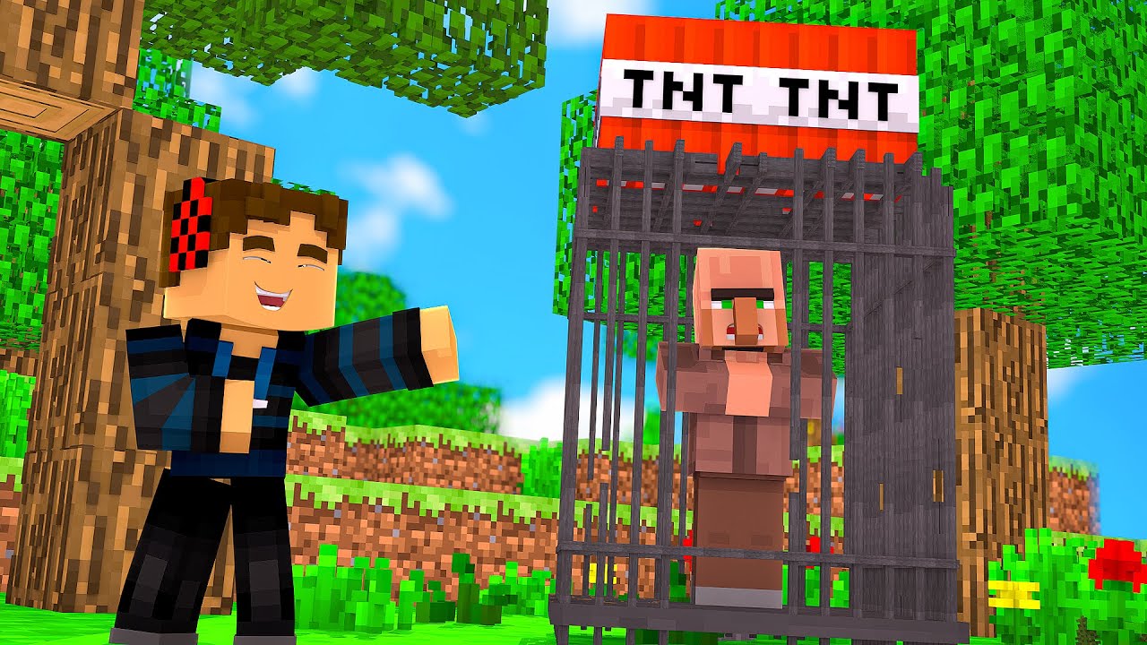 20 SJOVE MÅDER AT DRÆBE EN VILLAGER PÅ I MINECRAFT!!