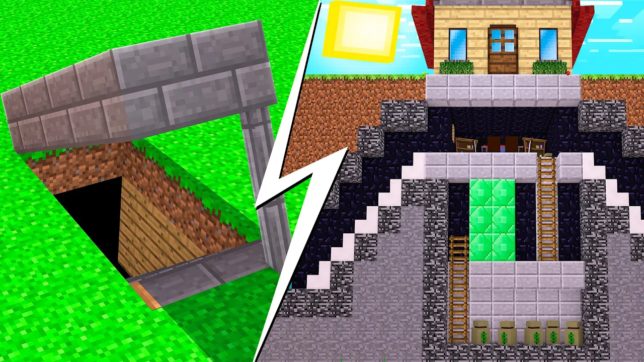 JEG BYGGER EN UNDERJORDISK BUNKER I MIT HUS!! - [FireCraft]