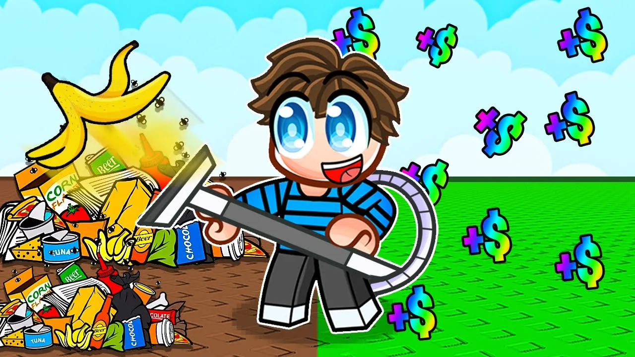 Jeg Bliver MILLIONÆR  på at Støvsuge i Roblox Vacuum Up!