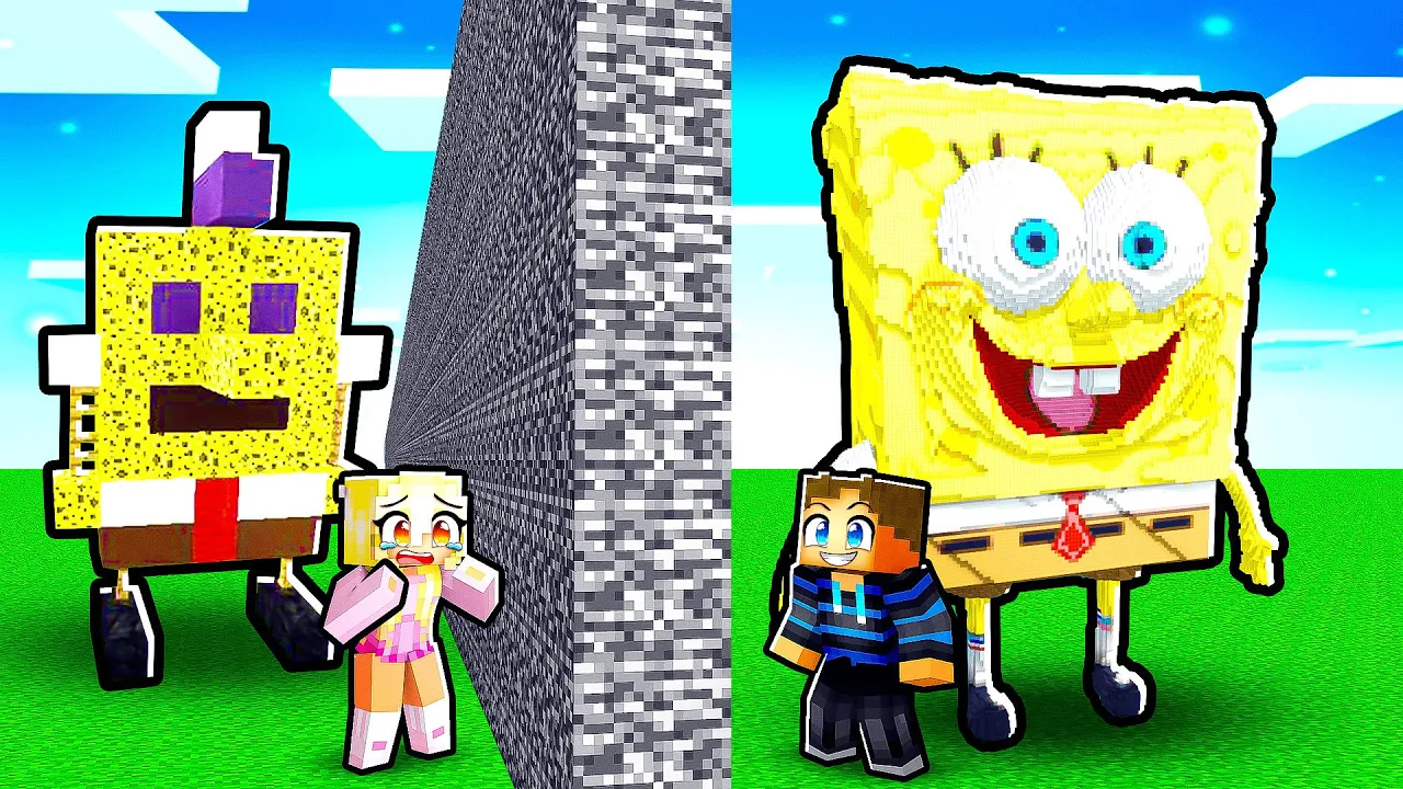 Snyder Min Kæreste i en SVAMPEBOB BYGGEKONKURRENCE i Minecraft!