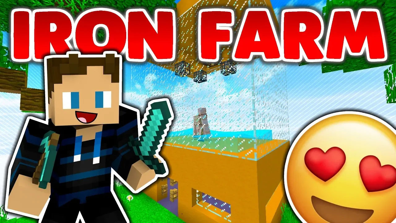 VILD IRON GOLEM FARM + CHAMPION SVÆRD!! - Sky-Life #6